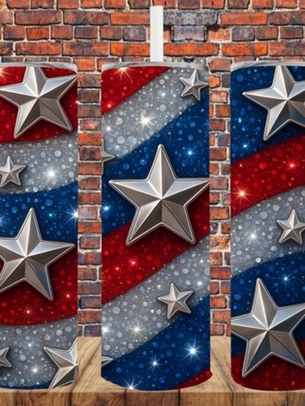 Sublimation Tumbler Patriotic Stars